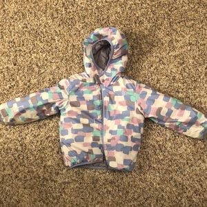 Reversible The North Face toddler puffer jacket